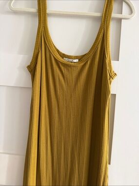Vitamin A Ribbed Tank Maxi Dress in Mustard Yellow